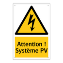 Attention ! Système PV
