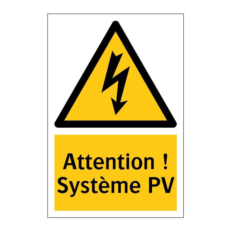 Attention ! Système PV