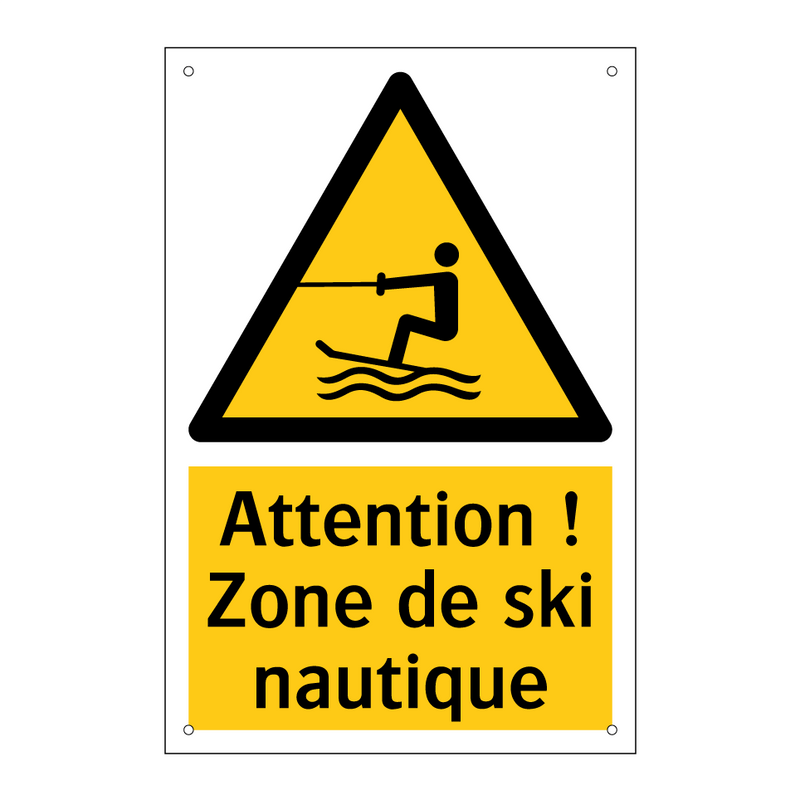Attention ! Zone de ski nautique