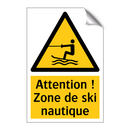 Attention ! Zone de ski nautique