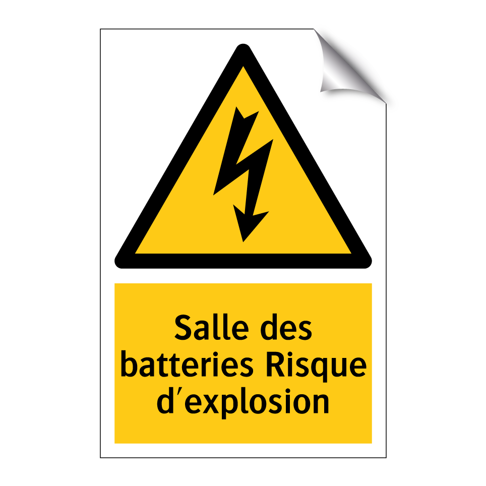 Salle des batteries Risque d'explosion