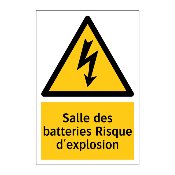 Salle des batteries Risque d'explosion