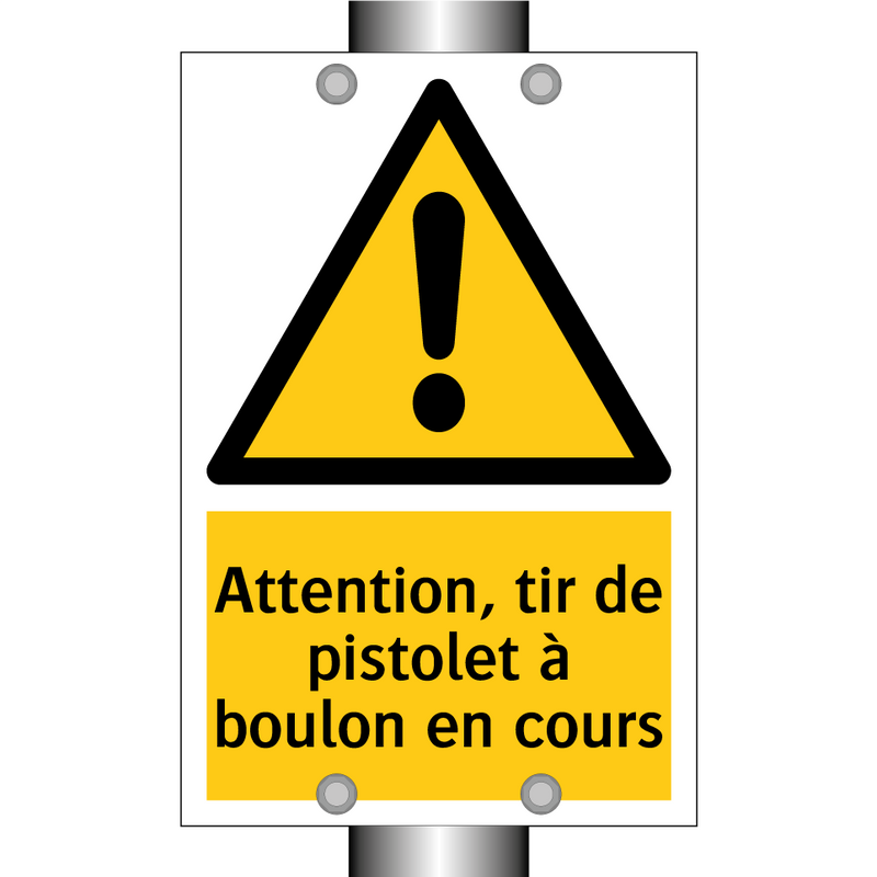 Attention, tir de pistolet à boulon en cours