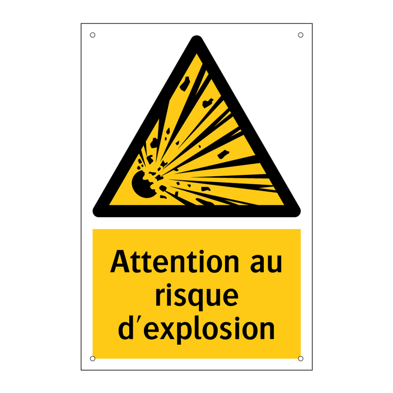 Attention au risque d'explosion