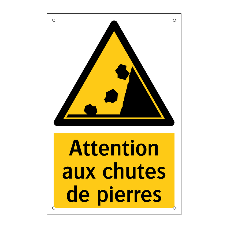 Attention aux chutes de pierres