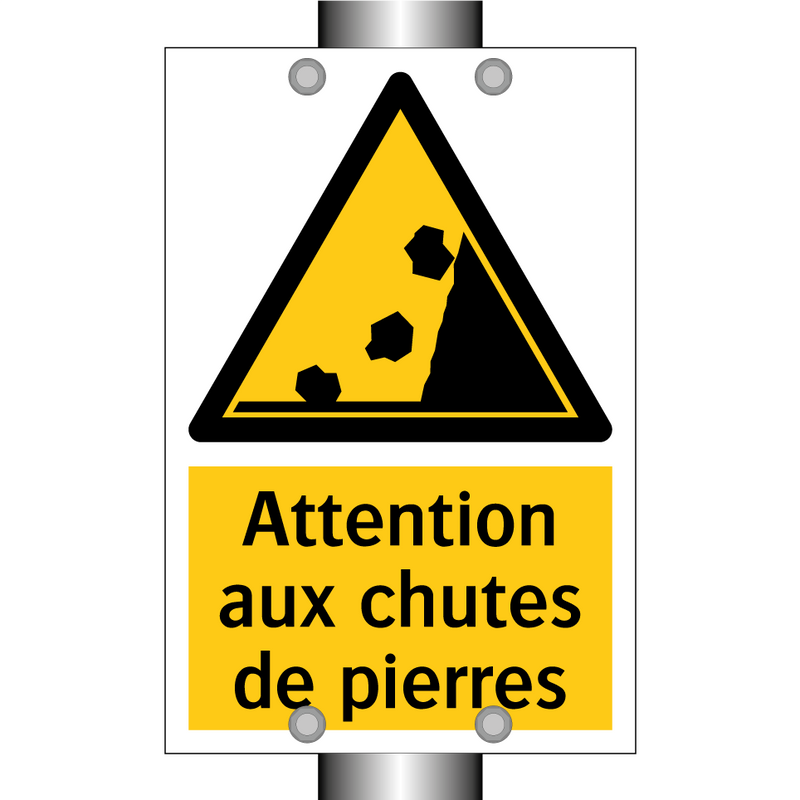Attention aux chutes de pierres