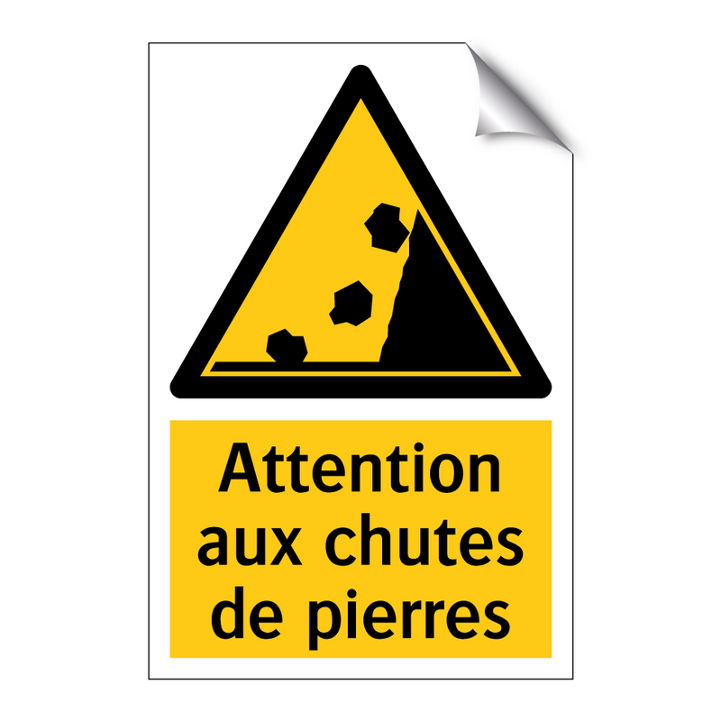 Attention aux chutes de pierres