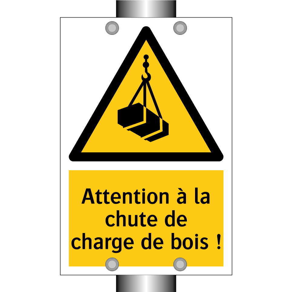 Attention à la chute de charge de bois !
