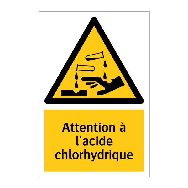 Attention à l'acide chlorhydrique