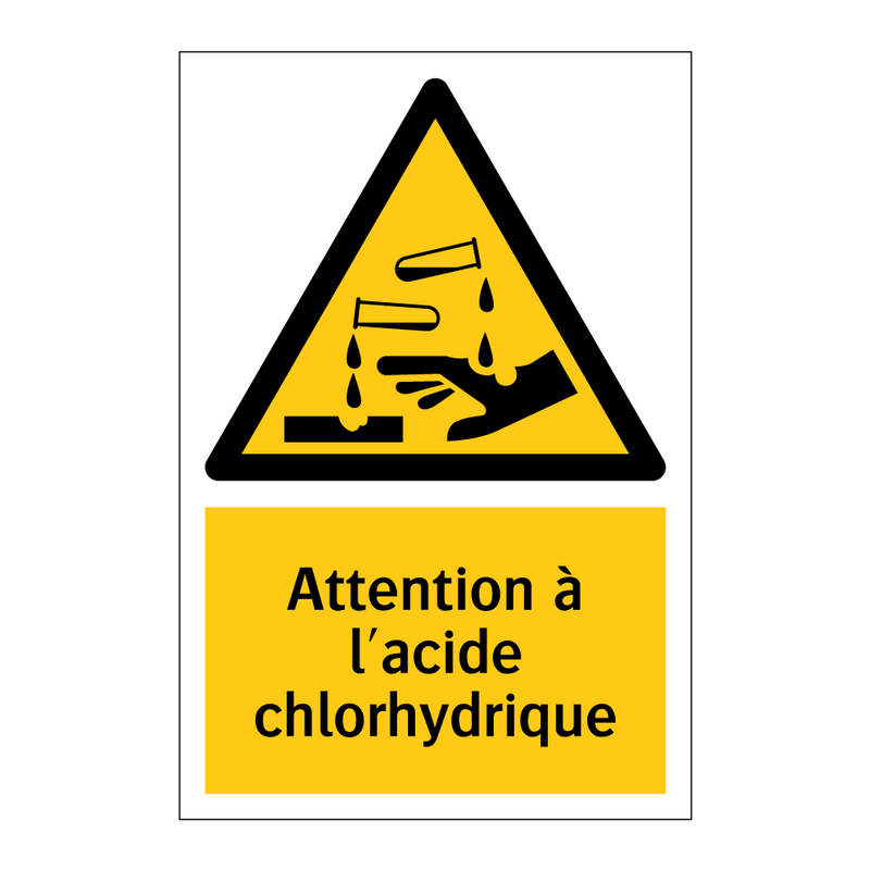 Attention à l'acide chlorhydrique