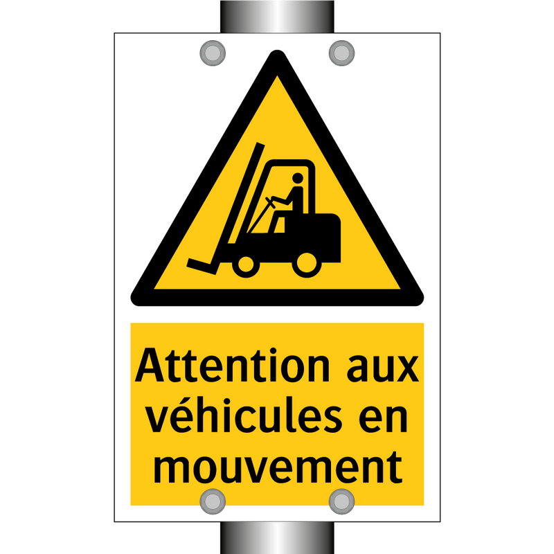 Attention aux véhicules en mouvement