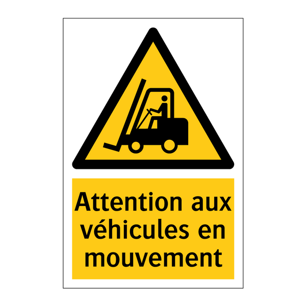 Attention aux véhicules en mouvement