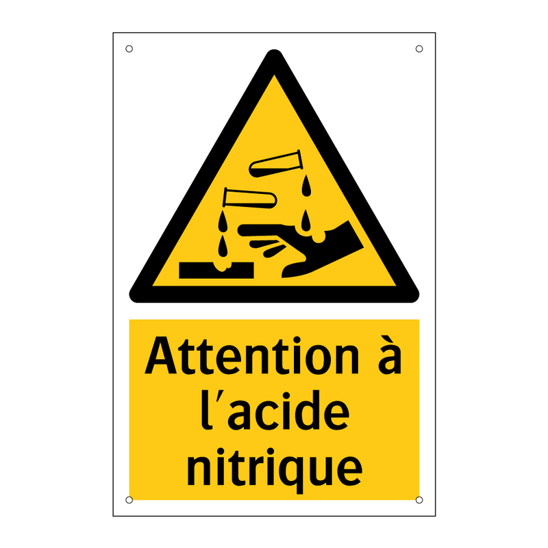 Attention à l'acide nitrique