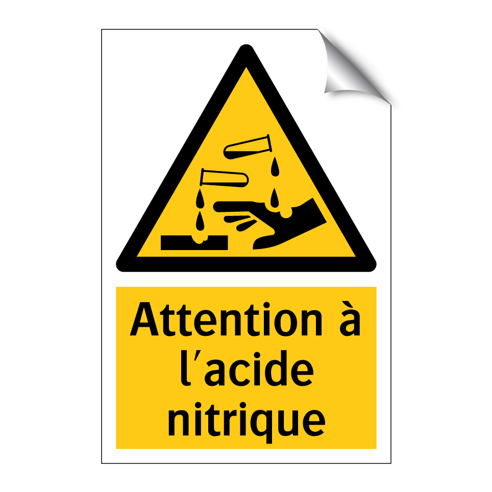 Attention à l'acide nitrique