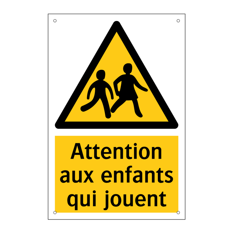 Attention aux enfants qui jouent