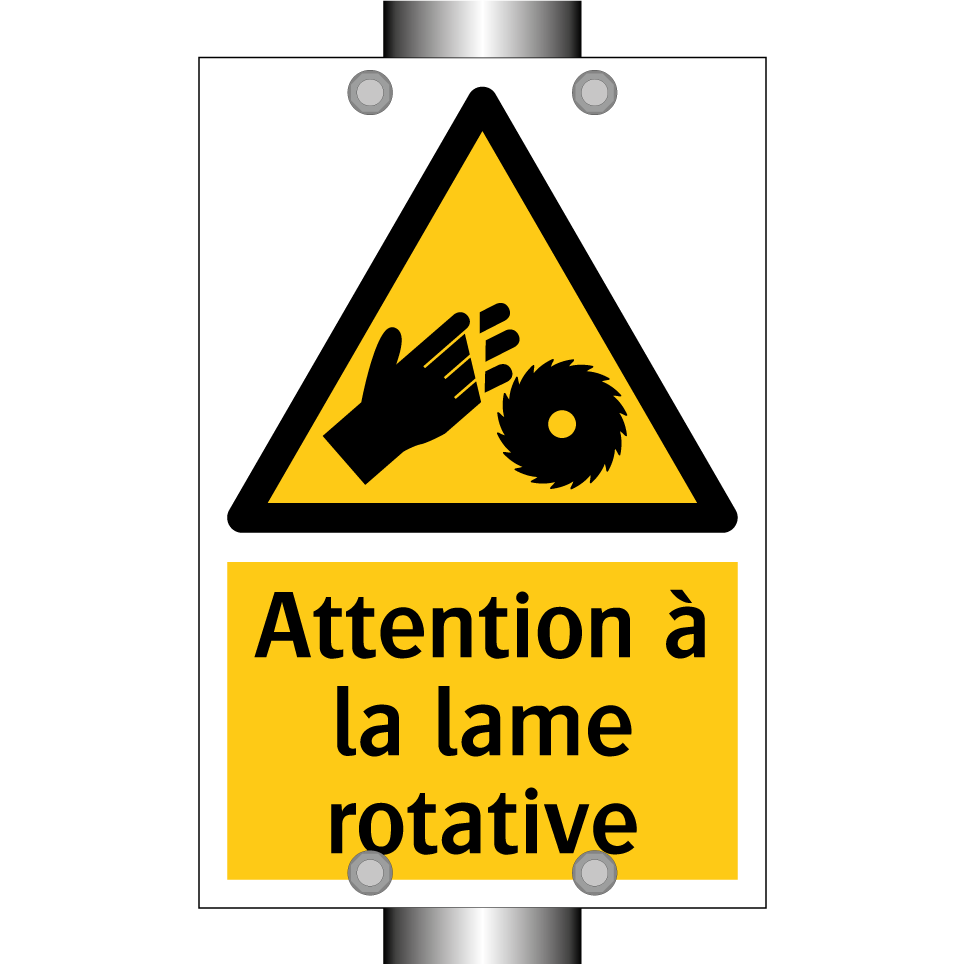Attention à la lame rotative