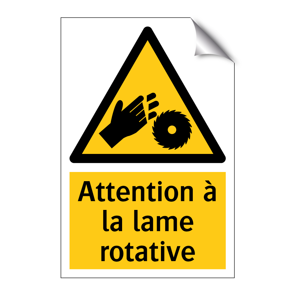 Attention à la lame rotative