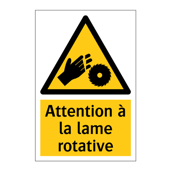 Attention à la lame rotative