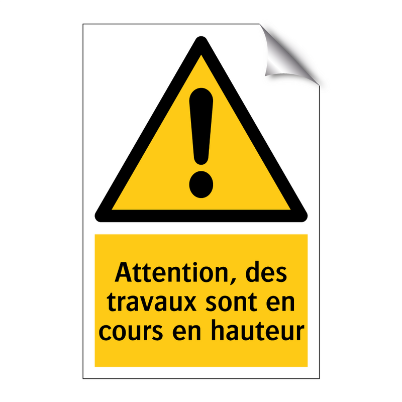 Attention, des travaux sont en cours en hauteur