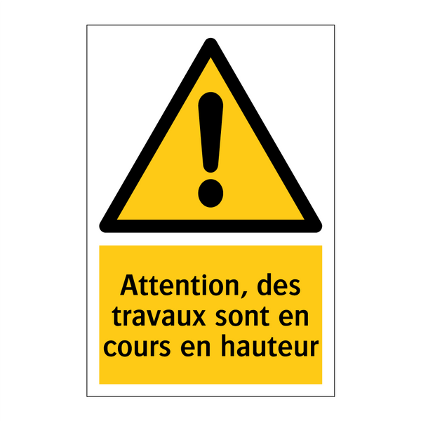Attention, des travaux sont en cours en hauteur