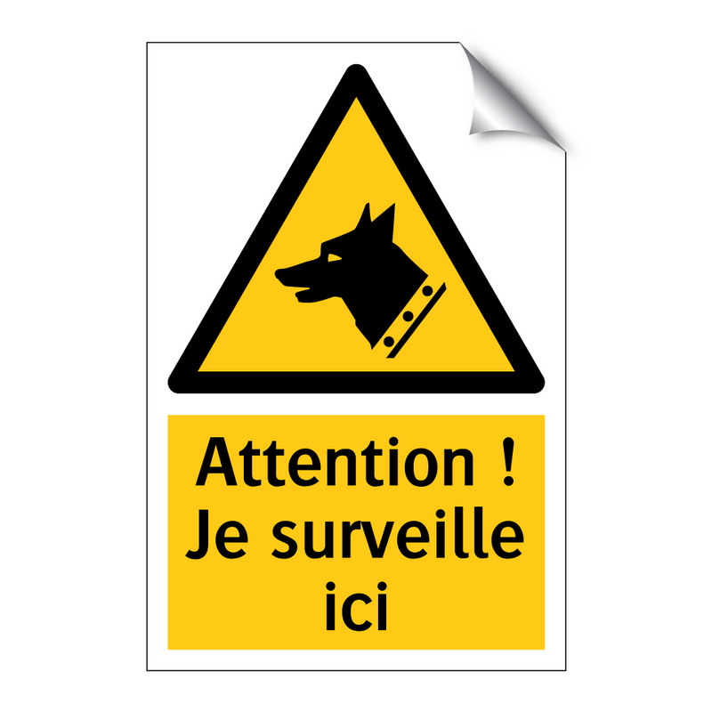 Attention ! Je surveille ici