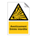 Avertissement Entrée interdite