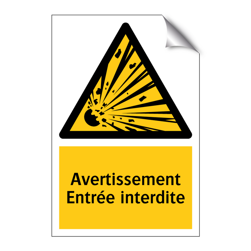 Avertissement Entrée interdite