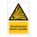 Avertissement Entrée interdite
