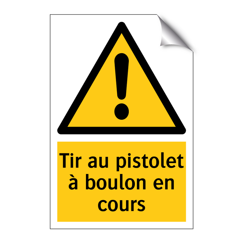Tir au pistolet à boulon en cours
