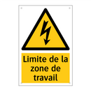 Limite de la zone de travail