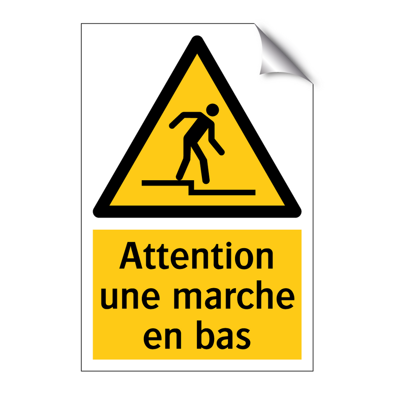 Attention une marche en bas