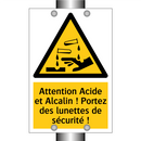 Attention Acide et Alcalin ! Portez des lunettes de sécurité !
