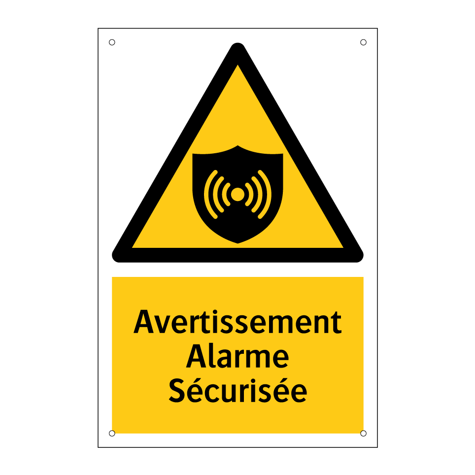 Avertissement Alarme Sécurisée