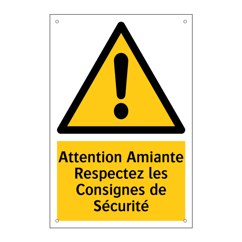 Attention Amiante Respectez les Consignes de Sécurité
