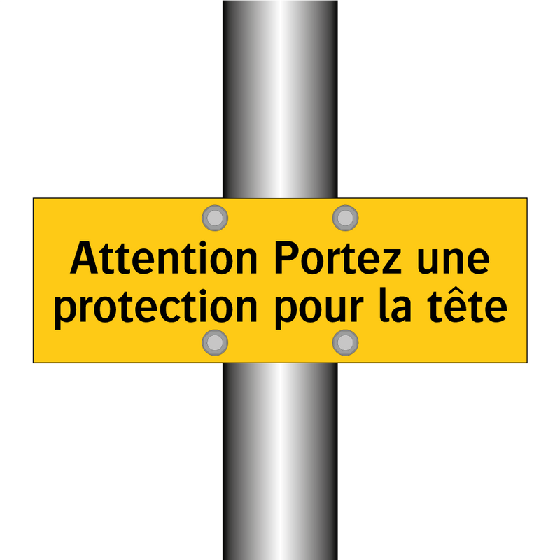 Attention Portez une protection pour la tête