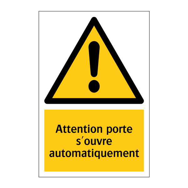 Attention porte s'ouvre automatiquement