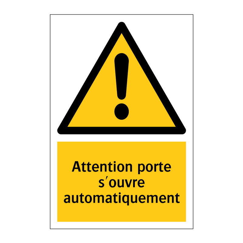 Attention porte s'ouvre automatiquement