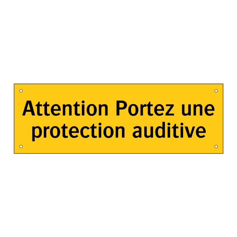Attention Portez une protection auditive