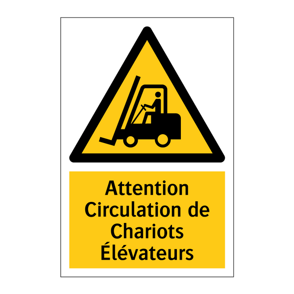 Attention Circulation de Chariots Élévateurs