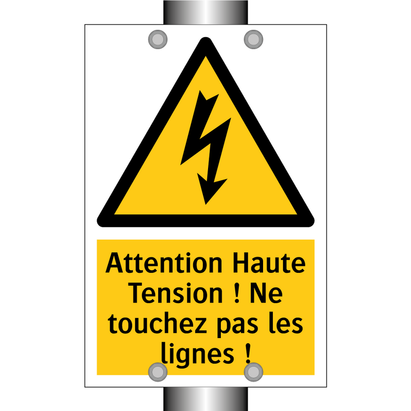Attention Haute Tension ! Ne touchez pas les lignes !