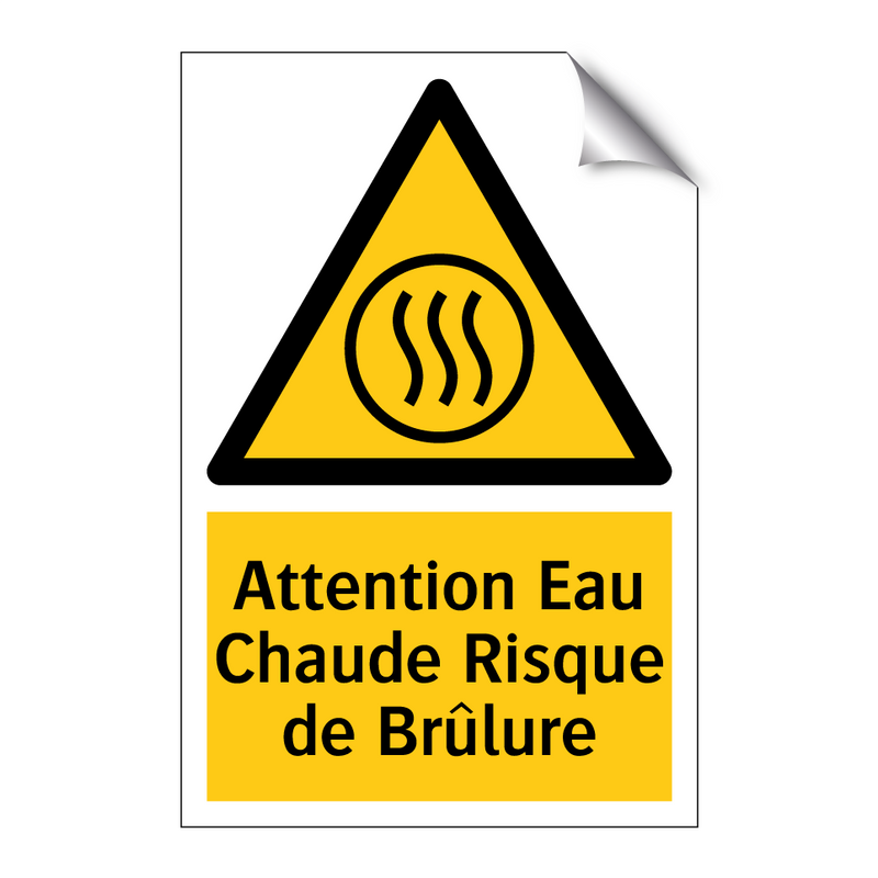 Attention Eau Chaude Risque de Brûlure