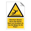 Attention Risque Accru De Glisser Dans Les Escaliers En Cas De Neige Ou De Pluie !