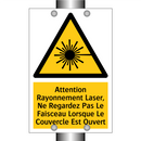 Attention Rayonnement Laser, Ne Regardez Pas Le Faisceau Lorsque Le Couvercle Est Ouvert