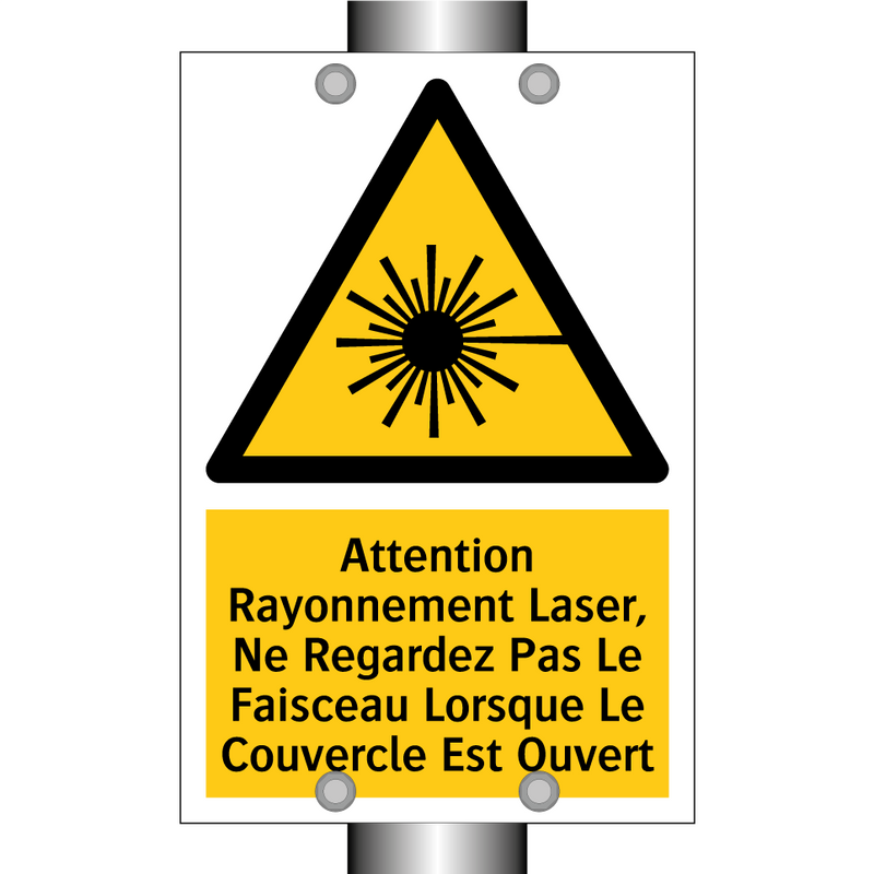 Attention Rayonnement Laser, Ne Regardez Pas Le Faisceau Lorsque Le Couvercle Est Ouvert