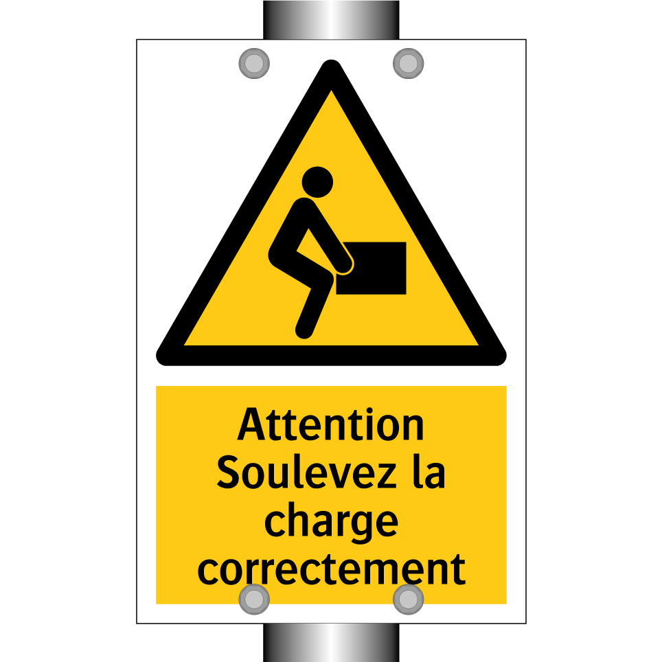 Attention Soulevez la charge correctement