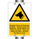 Attention Chiens de Protection du Bétail - Veuillez Garder Vos Distances - Ne Pas Nourrir Les Chiens de Garde - Tenez Les Chiens en Laisse - N'entrez Pas Dans La Zone