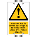 Attention Pas de service de sablage ou de déneigement ! Entrez à vos risques et périls