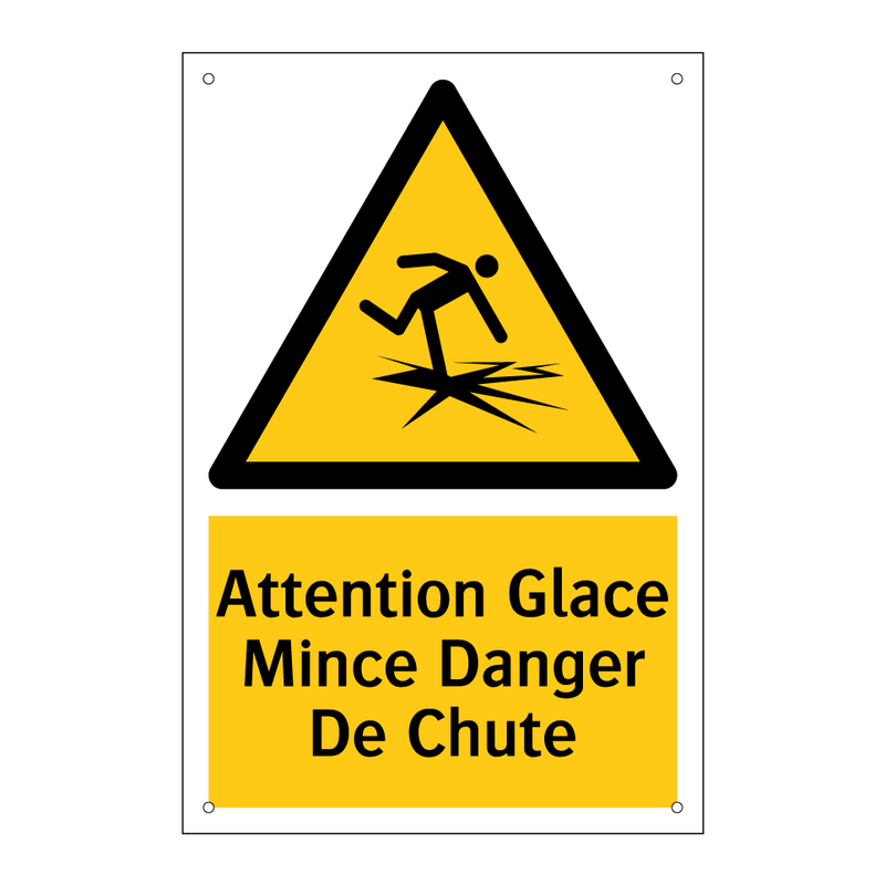 Attention Glace Mince Danger De Chute