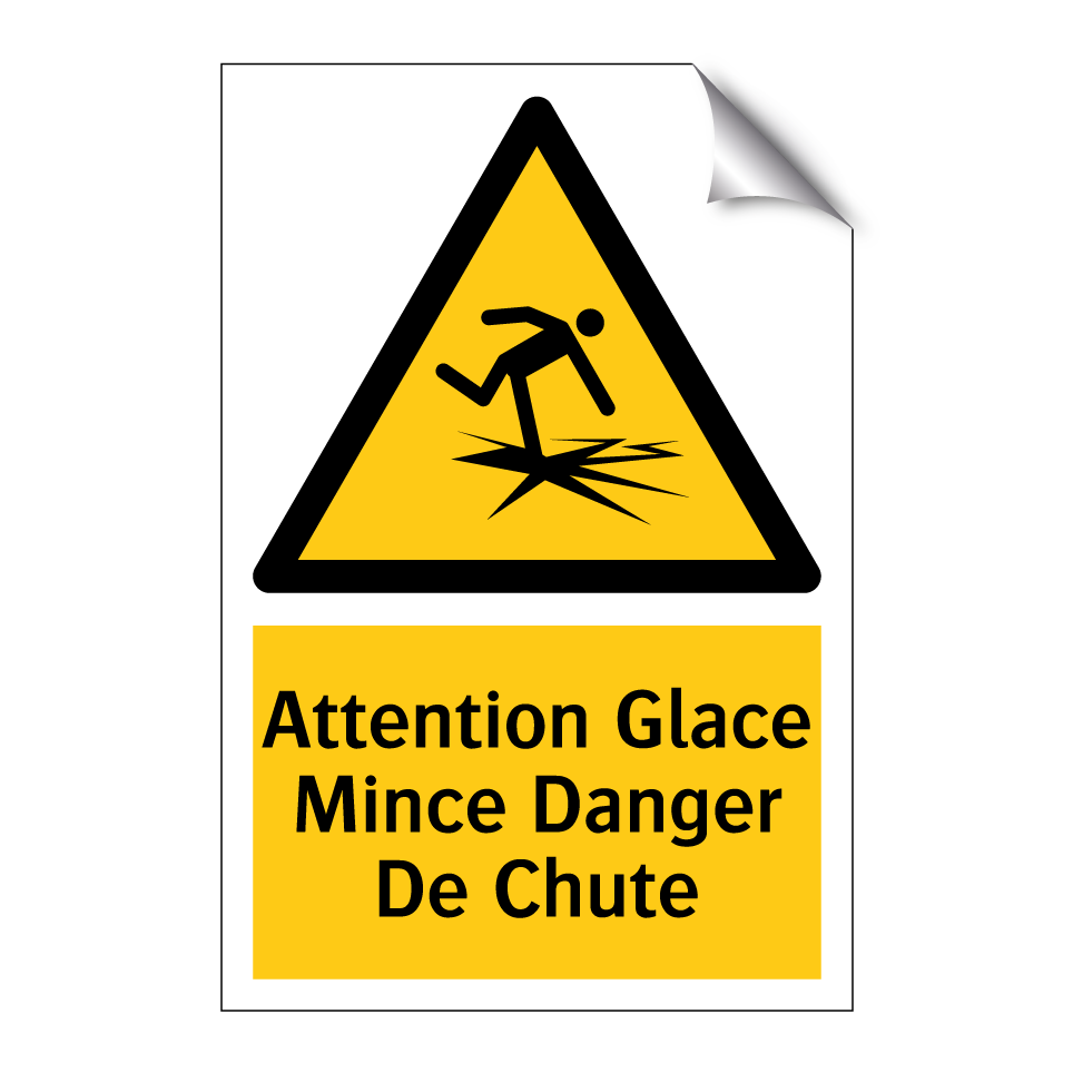 Attention Glace Mince Danger De Chute