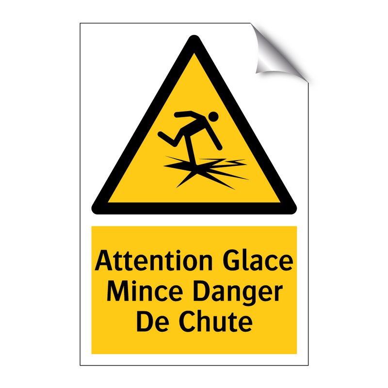 Attention Glace Mince Danger De Chute